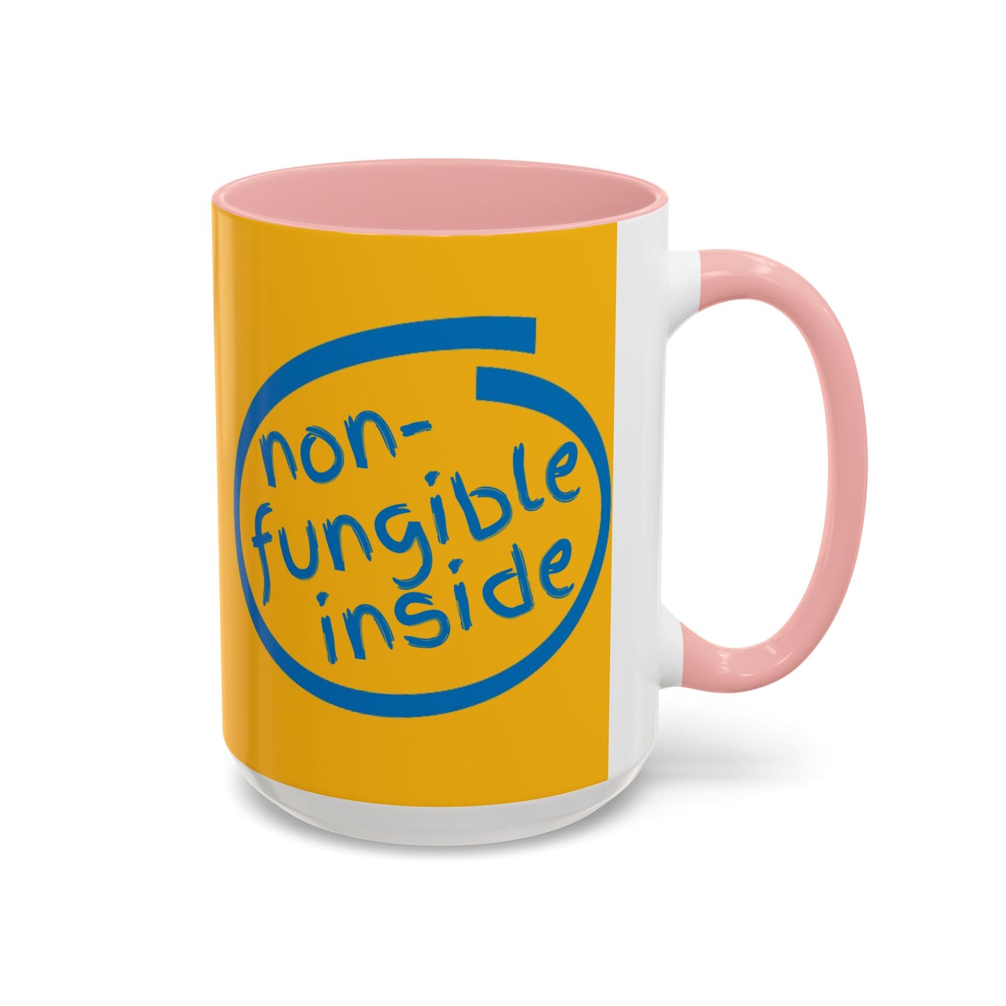 Non-Fungible Inside Yellow Accent Mug by cypherpunkgear.com