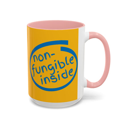 Non-Fungible Inside Yellow Accent Mug by cypherpunkgear.com