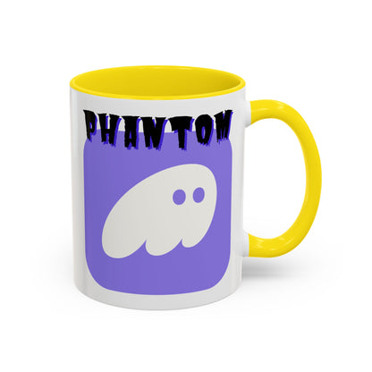 Phantom Hot Wallet White Accent Mug by cypherpunkgear.com