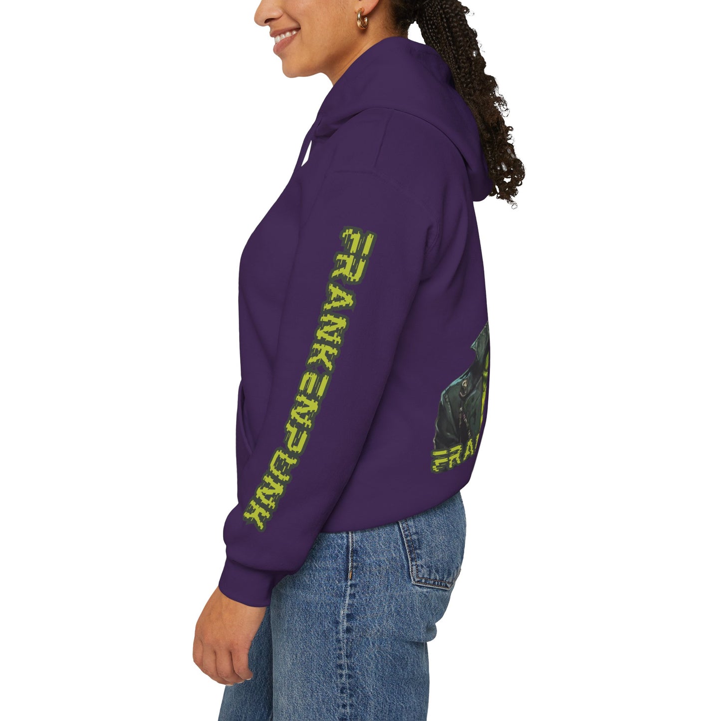 Frankenpunk Hoodie Unisex Hooded Sweatshirt by CreepyCrafts.boo