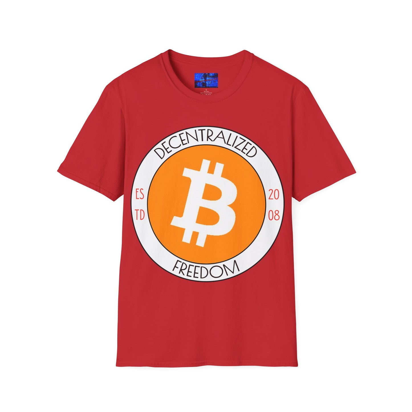 Bitcoin Decentralized Freedom LTcolors Unisex T-Shirt by cypherpunkgear