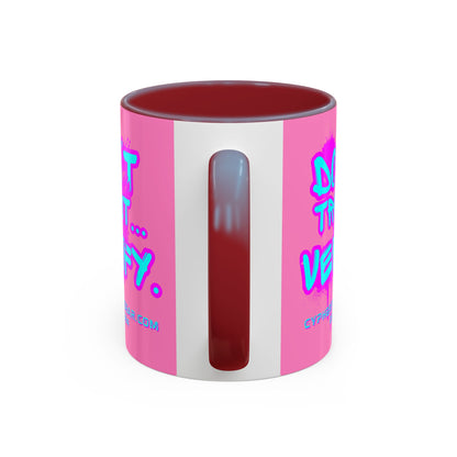 Don't Trust...Verify. Light Pink Accent Mug by cypherpunkgear.com