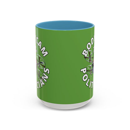 Bodycam the Politicians Drone Green Accent Mug by cypherpunkgear.com