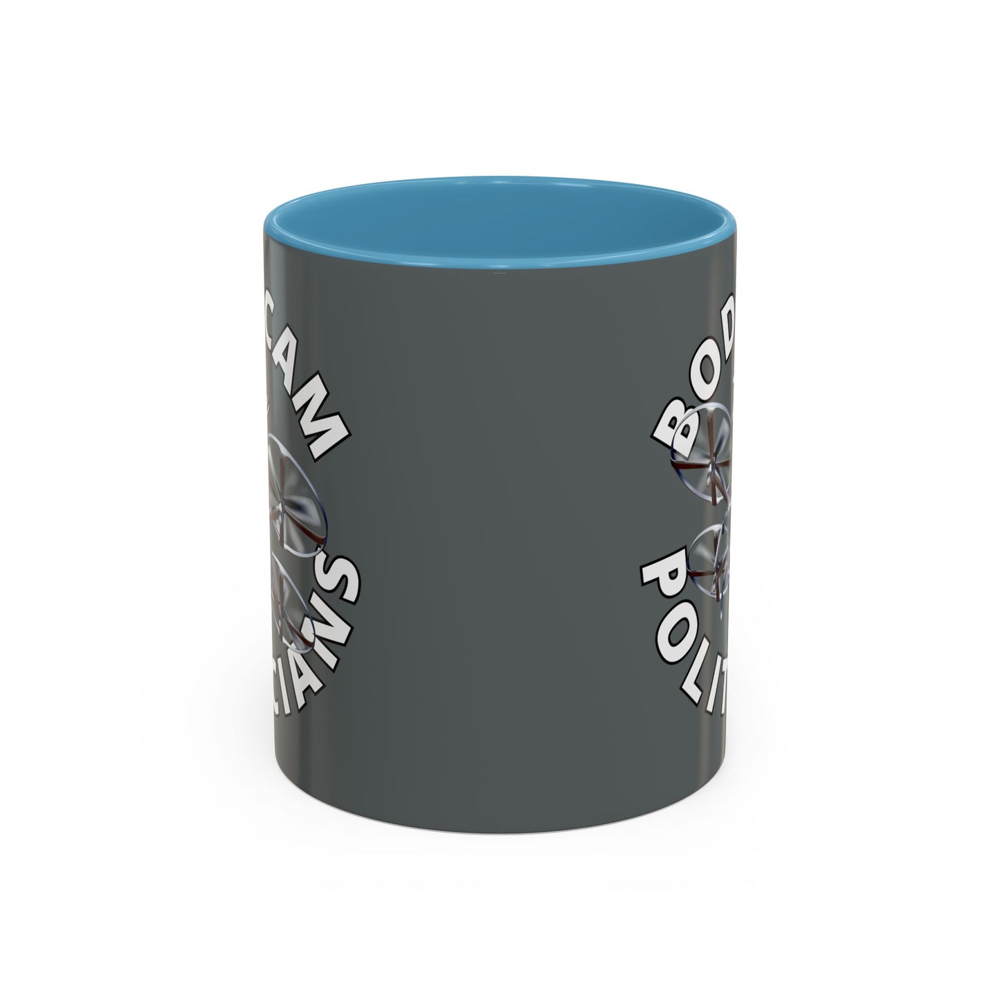 Bodycam the Politicians Drone Grey Accent Mug by cypherpunkgear.com