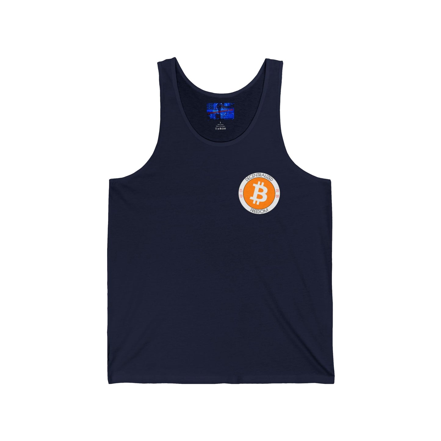 Bitcoin de 2 caras: ¡Libertad descentralizada de cypherpunkgear! Camiseta sin mangas unisex