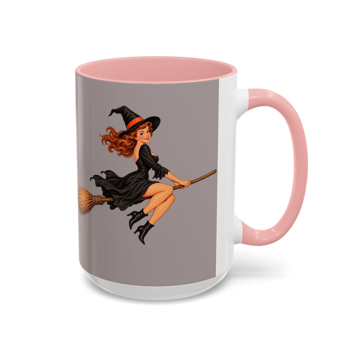 Hazel Hex Grey Accent Mug by CreepyCrafts.boo