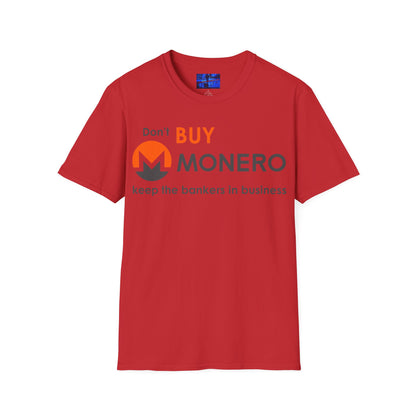 Don't buy Monero (XMR) Light colors Unisex T-Shirt by cypherpunkgear.com