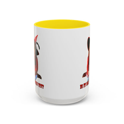 Is it Halloween yet? White Accent Mug by CreepyCrafts.boo