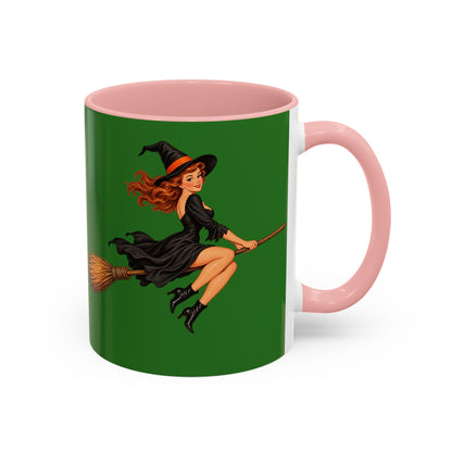 Hazel Hex Green Accent Mug by CreepyCrafts.boo