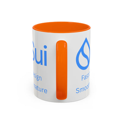 SUI White Accent Mug by cypherpunkgear.com