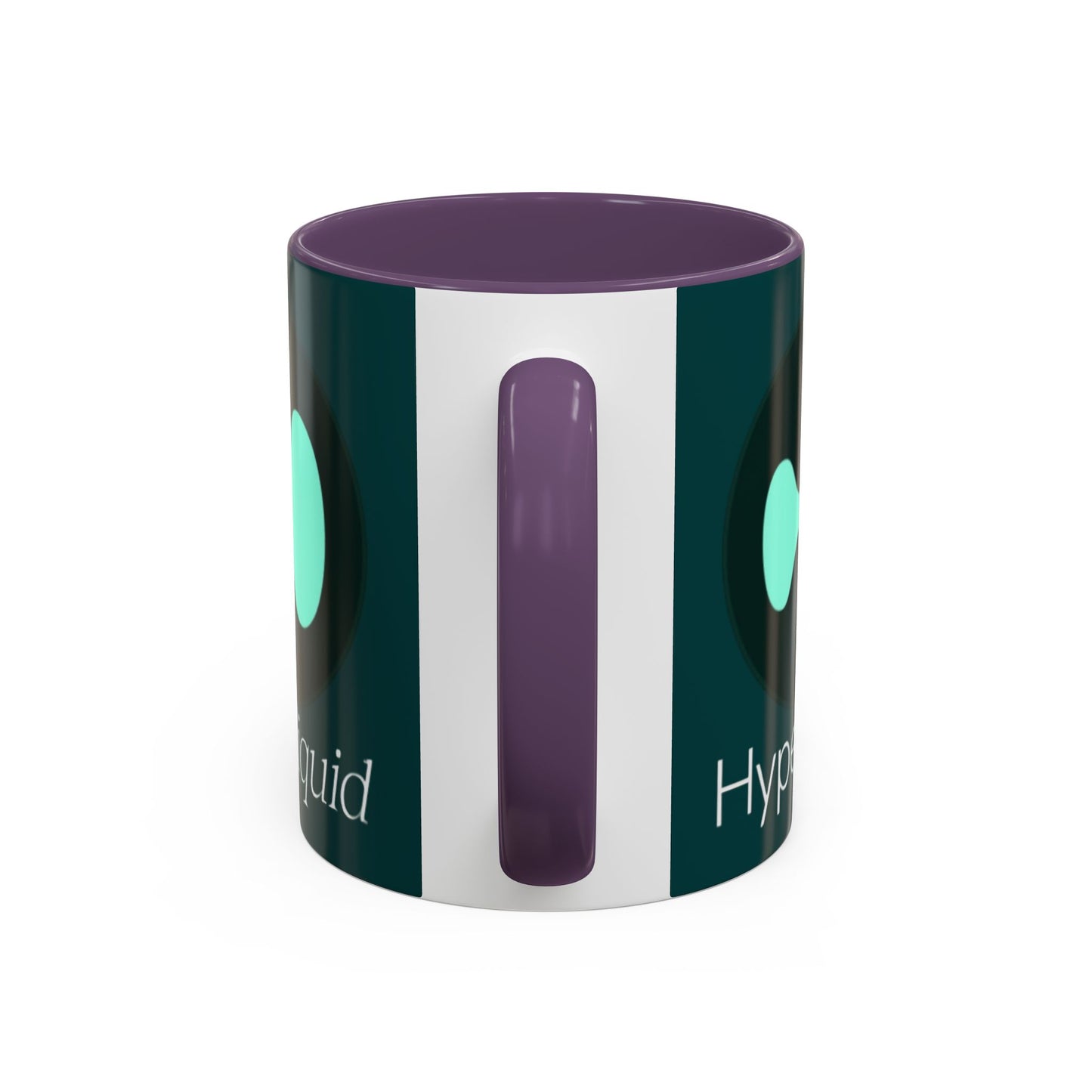 Hyperliquid White font Dark Hyperliquid Accent Mug by cypherpunkgear.com