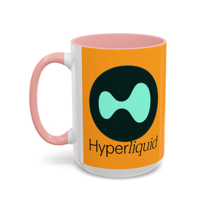 Hyperliquid Black font Orange Accent Mug by cypherpunkgear.com