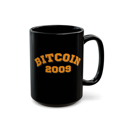 Bitcoin 2009 Black Mug by cypherpunkgear.com