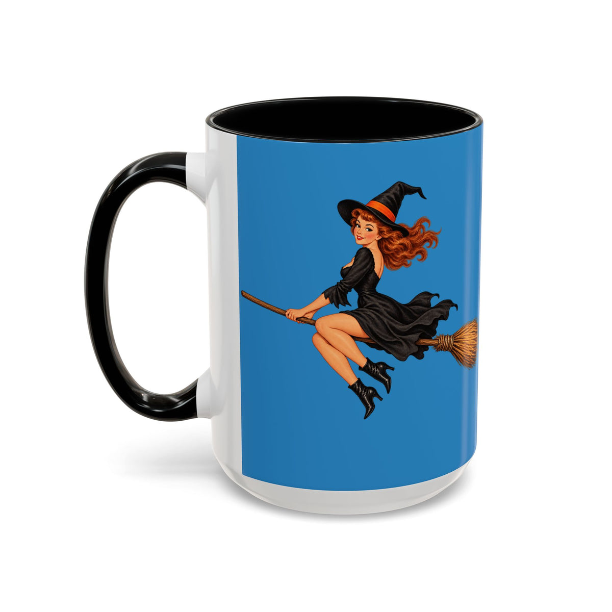 Hazel Hex Blue Accent Mug by CreepyCrafts.boo