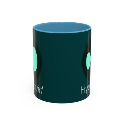 Hyperliquid White font Dark Hyperliquid Accent Mug by cypherpunkgear.com