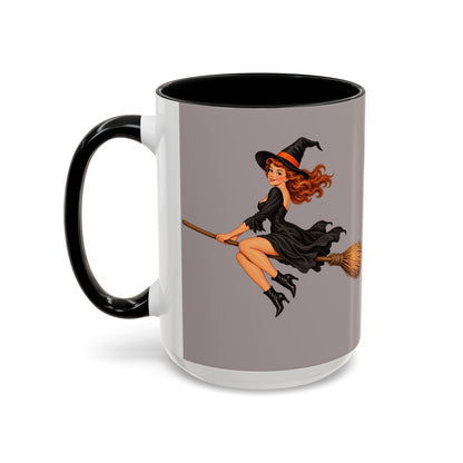 Hazel Hex Grey Accent Mug by CreepyCrafts.boo
