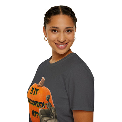 Is it Halloween yet? Skeleton's Giant Pumpkin Dark colors Unisex T-Shirt by CreepyCrafts.boo