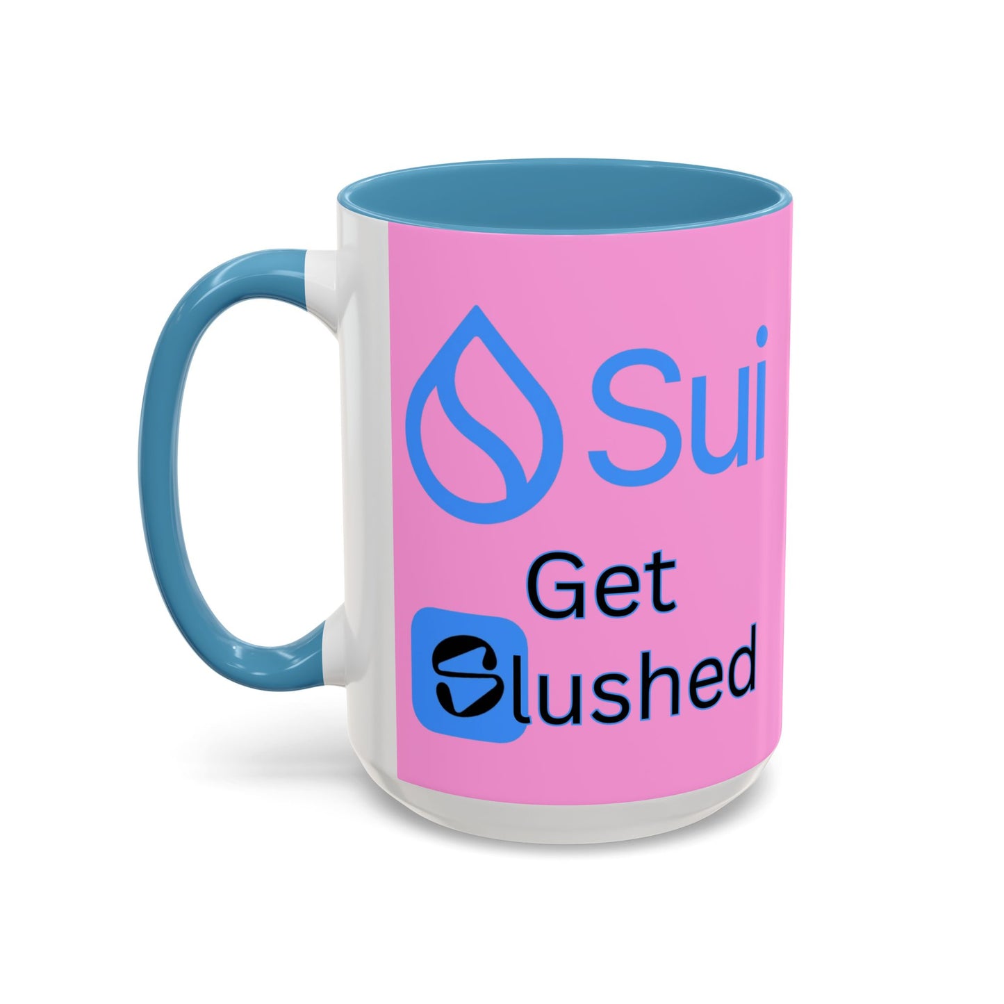 Sui: Get Slushed Pink Accent Mug by cypherpunkgear.com
