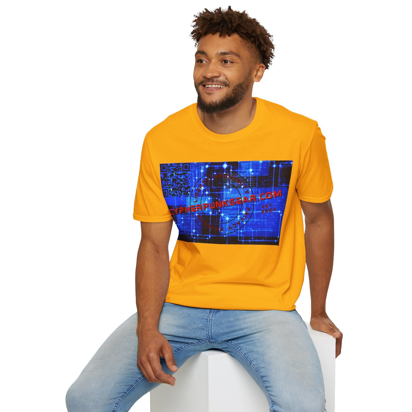 Cypherpunkgear.com logo Light colors Unisex T-Shirt by cypherpunkgear.com