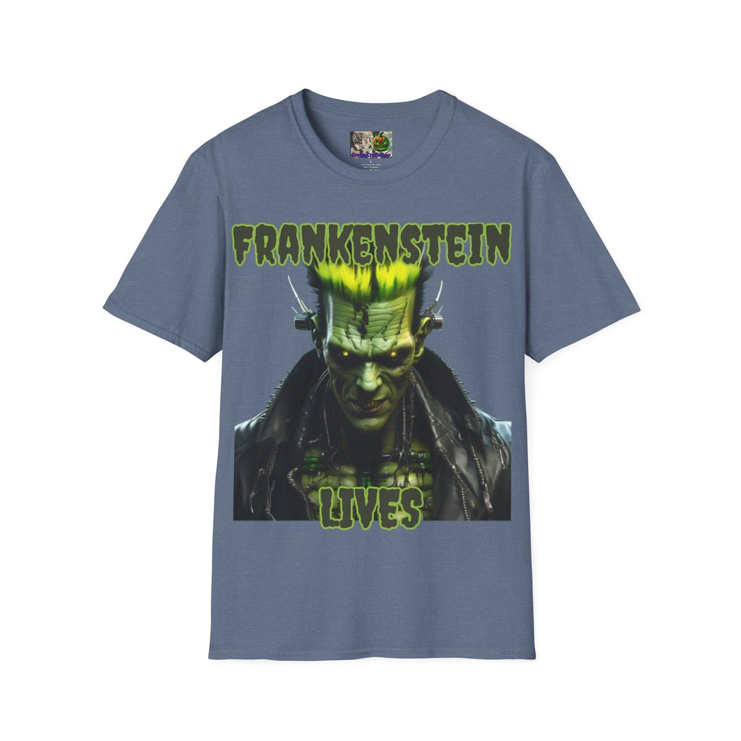 Frankenstein Lives Dark colors Unisex T-Shirt by CreepyCrafts.boo