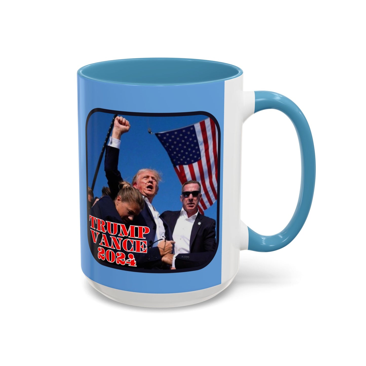 Trump and Vance 2024 Accent Mug by cypherpunkgear