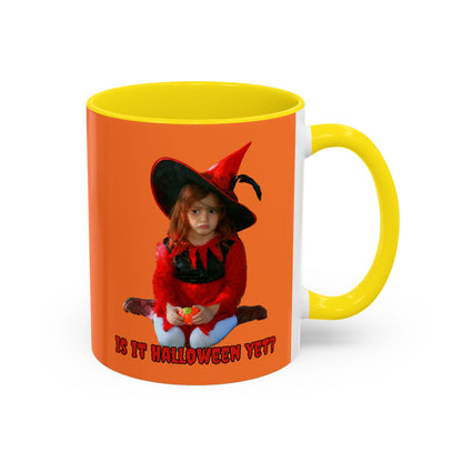 Is it Halloween yet? Orange Accent Mug by CreepyCrafts.boo