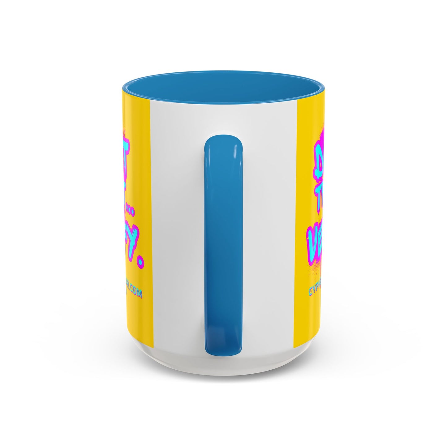 Don't Trust...Verify. Yellow Accent Mug by cypherpunkgear.com