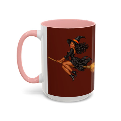 Velvet Vex Brown Accent Mug by CreepyCrafts.boo