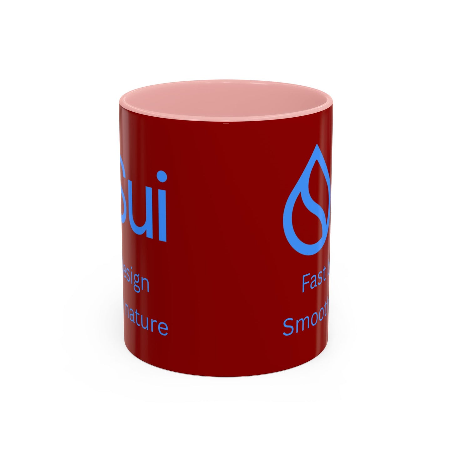 SUI Red Accent Mug by cypherpunkgear.com