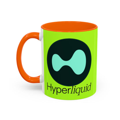 Hyperliquid Black font Green Accent Mug by cypherpunkgear.com