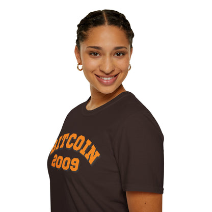 Bitcoin 2009 Dark colors Unisex T-Shirt by cypherpunkgear.com