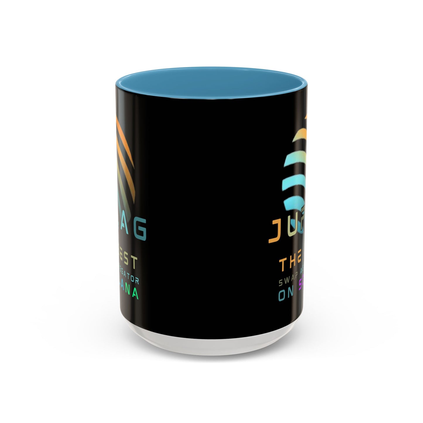 Jupiter (JUP) the best aggregator on Solana Black Accent Mug by cypherpunkgear.com