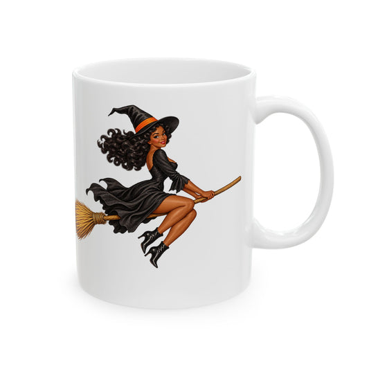 Velvet Vex White Mug by CreepyCrafts.boo