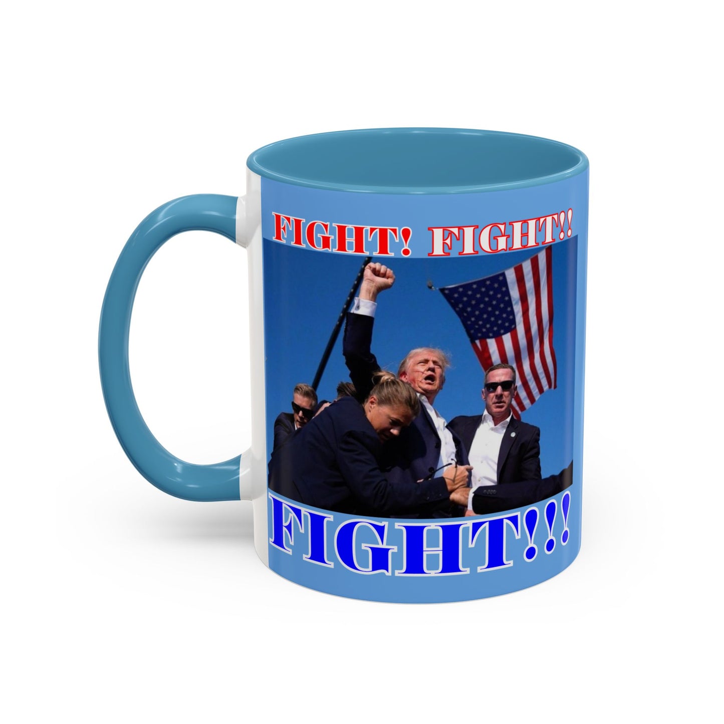 FIGHT! FIGHT!! FIGHT!!! Accent Mug by cypherpunkgear