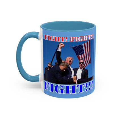 FIGHT! FIGHT!! FIGHT!!! Accent Mug by cypherpunkgear