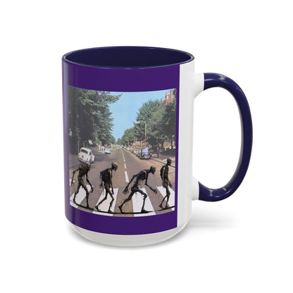 2-sided, Scabby Road Purple Accent Mug by CreepyCrafts.boo