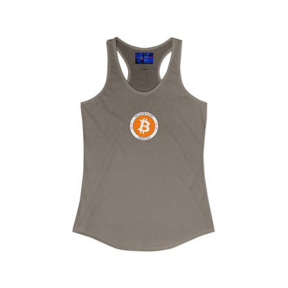 2-sided, Bitcoin (BTC) Decentralized Freedom Women's Racerback Tank Top by cypherpunkgear.com