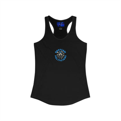 ¡BodyCam ThePoliticians de 2 caras de cypherpunkgear! Camiseta sin mangas ideal con espalda cruzada para mujer