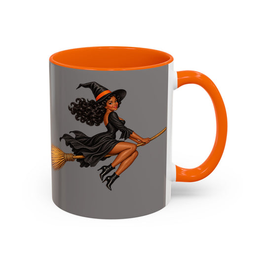 Velvet Vex Grey Accent Mug by CreepyCrafts.boo