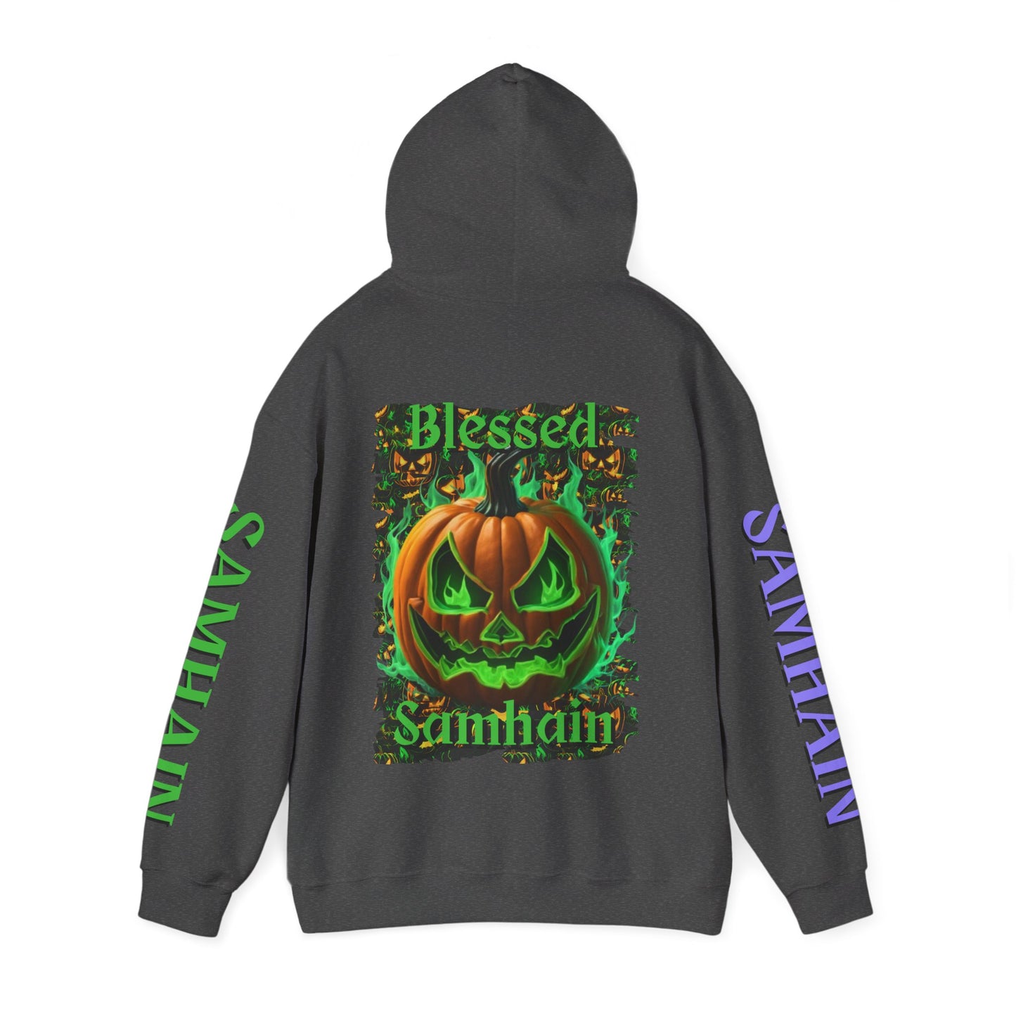 Blessed Samhain Green Jack Hoodie Unisex Hooded Sweatshirt by CreepyCrafts.boo