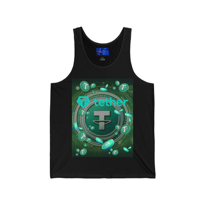 Tether Unisex Jersey Tank Top by cypherpunkgear.com