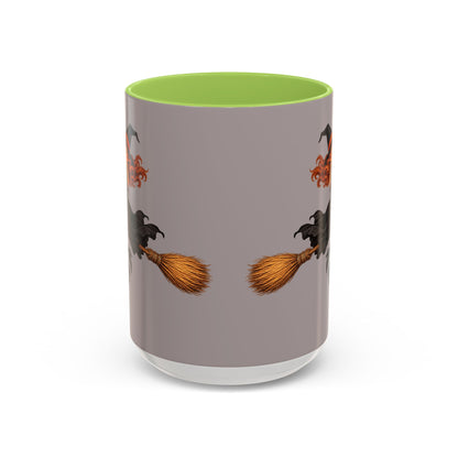 Hazel Hex Grey Accent Mug by CreepyCrafts.boo