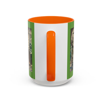 Yōkai Happy Halloween Green Accent Mug by CreepyCrafts.boo