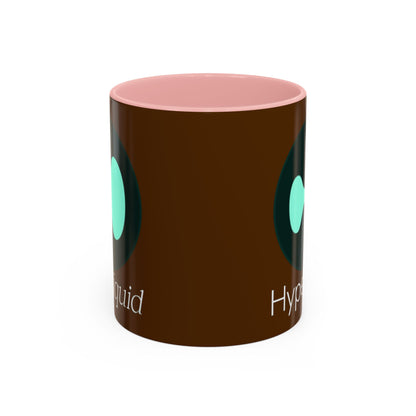 Hyperliquid White font Brown Accent Mug by cypherpunkgear.com