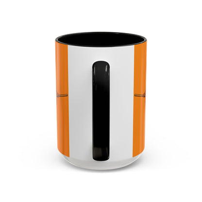 Velvet Vex Orange Accent Mug by CreepyCrafts.boo
