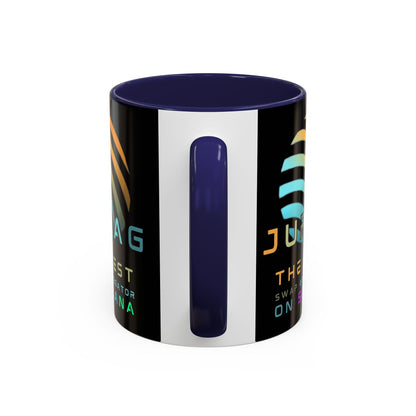 Jupiter (JUP) the best aggregator on Solana Black Accent Mug by cypherpunkgear.com
