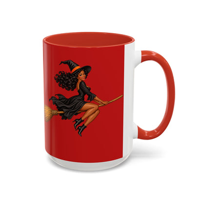 Velvet Vex Red Accent Mug by CreepyCrafts.boo