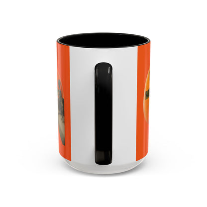 Is it Halloween yet? Skeleton's Giant Pumpkin Orange Accent Mug by CreepyCrafts.boo
