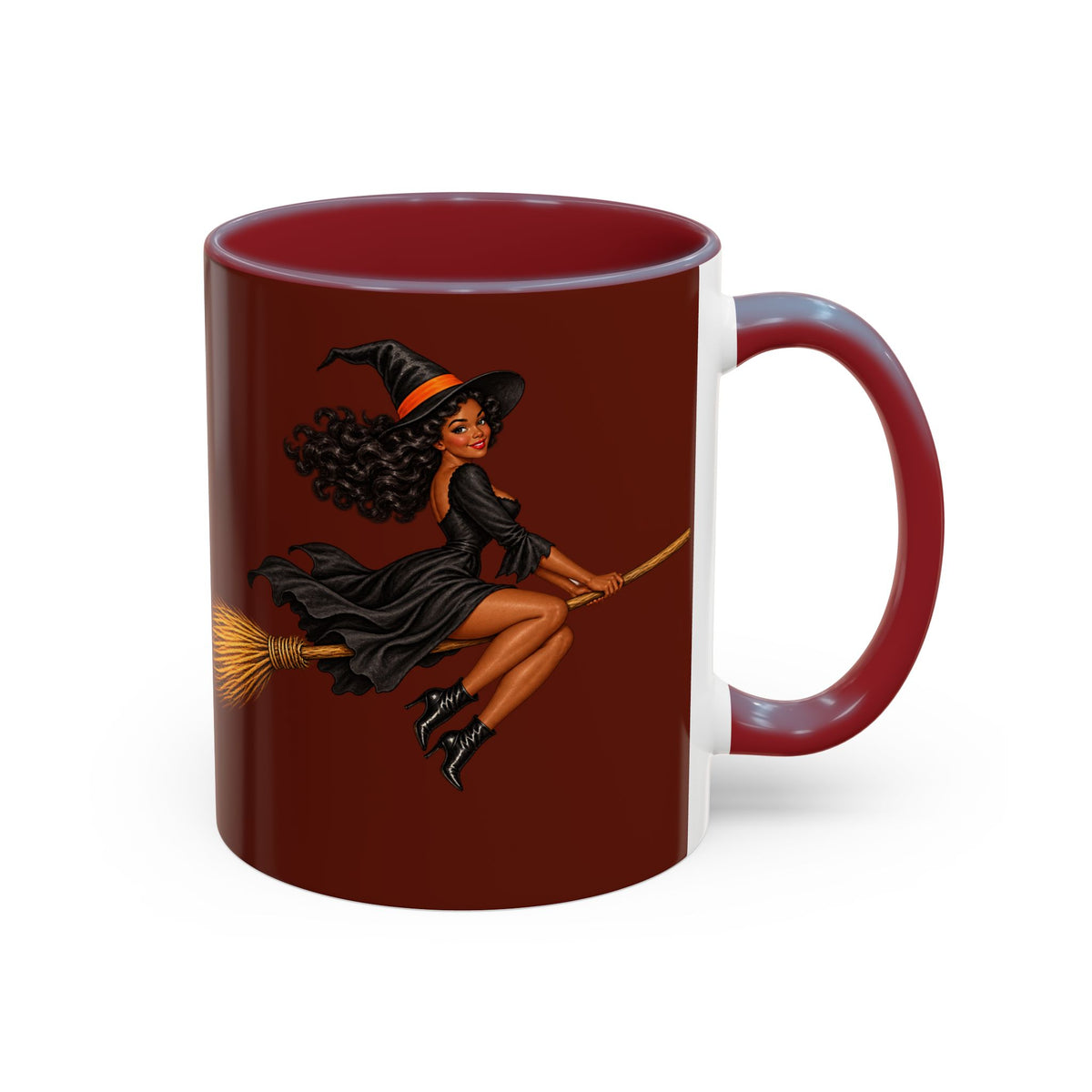 Velvet Vex Brown Accent Mug by CreepyCrafts.boo