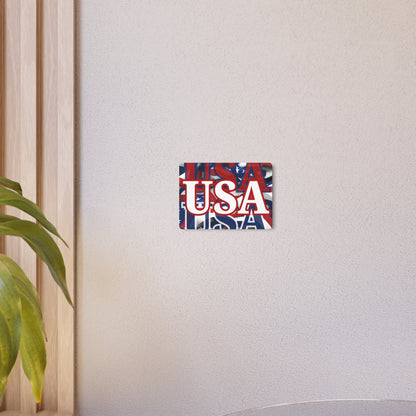 USA! USA! USA White Center Metal Art Sign by cypherpunkgear